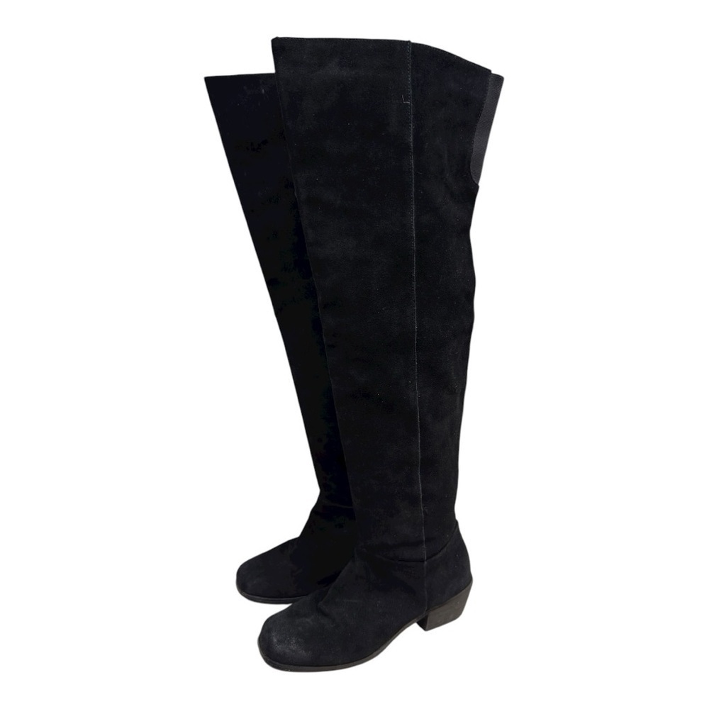 Ecote Urban Outfitter Black Suede Over the Knee Boots Women’s Size 8.5 Side Zip - Picture 4 of 13